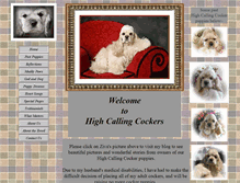 Tablet Screenshot of highcallingcockers.com